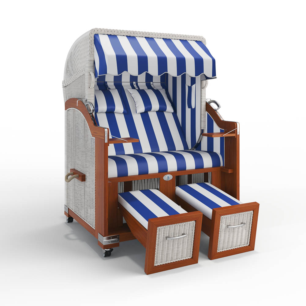 Strandkorb H&ouml;rnum - Mahagoni