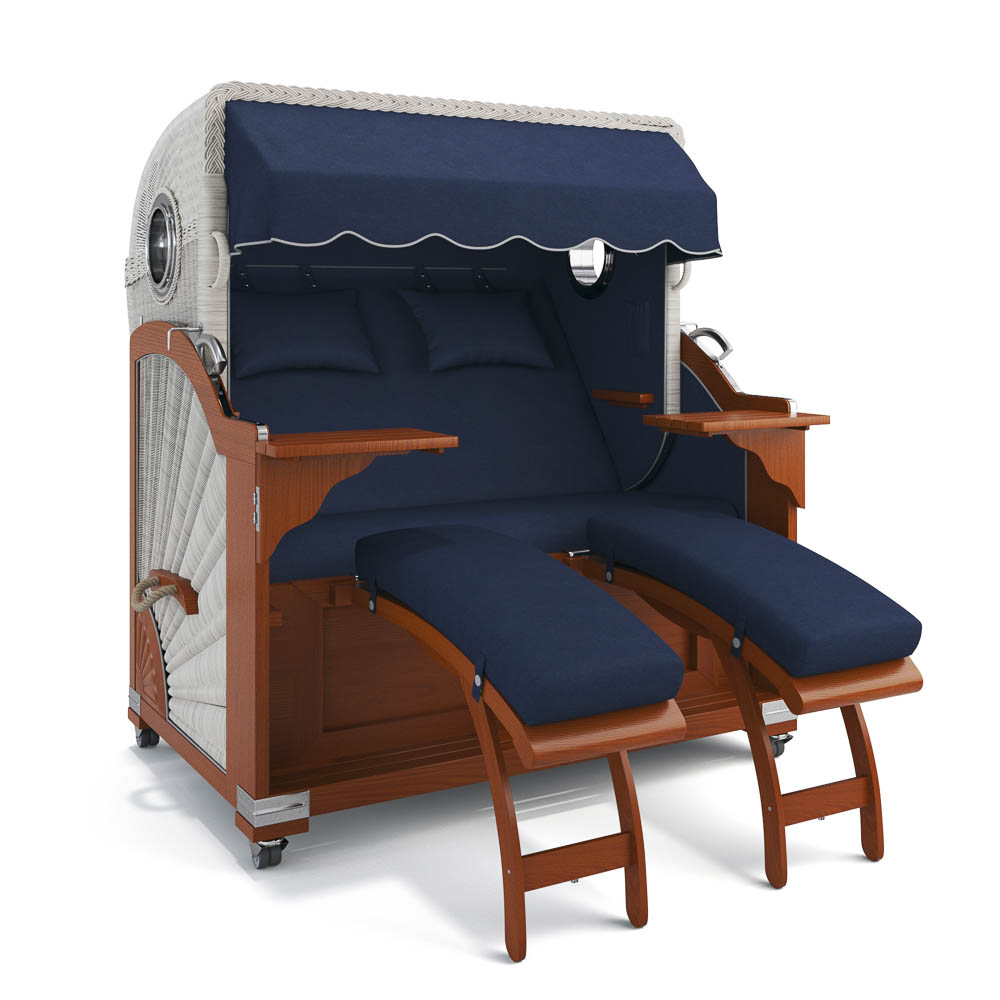 Strandkorb Kampen - Mahagoni