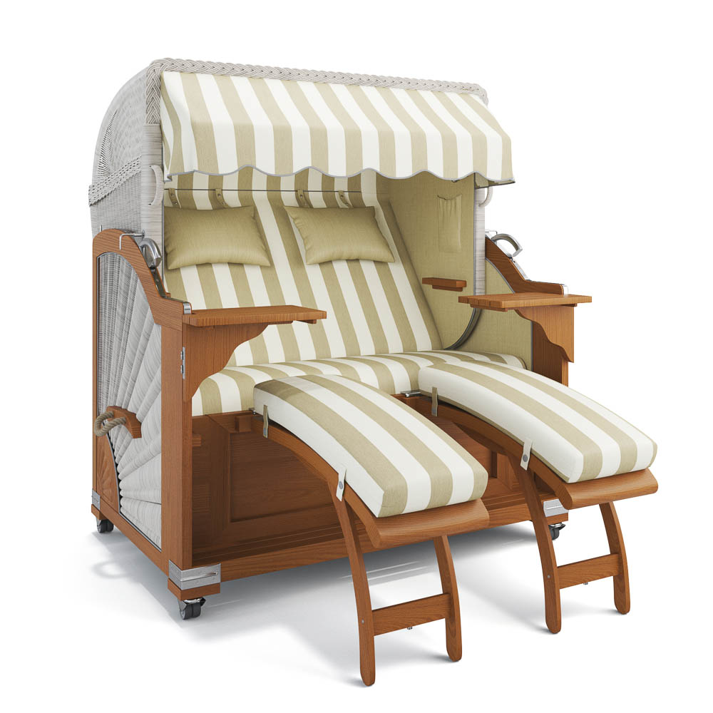 Strandkorb Kampen - Teak