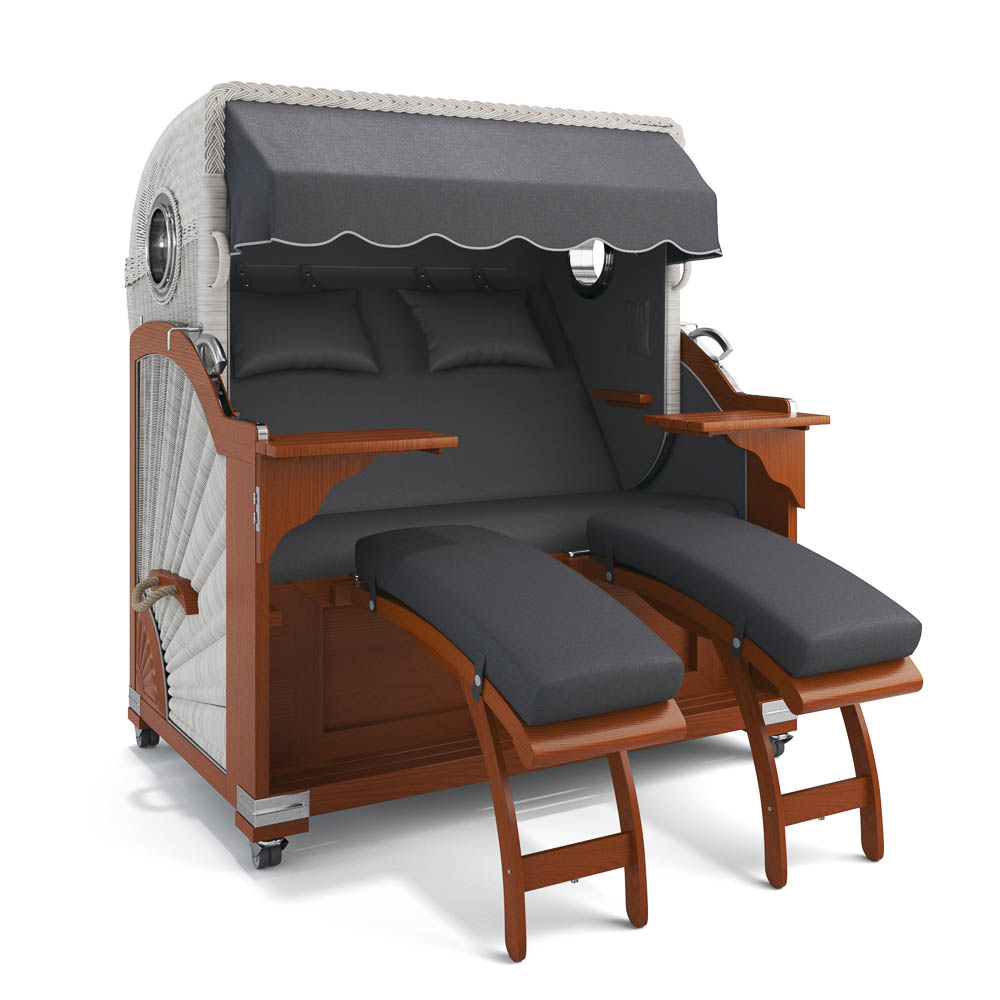 Strandkorb Kampen - Mahagoni