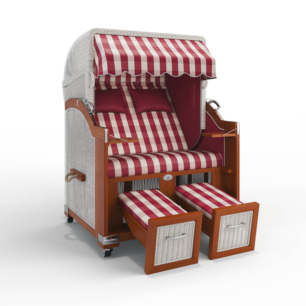 Strandkorb H&ouml;rnum - Mahagoni