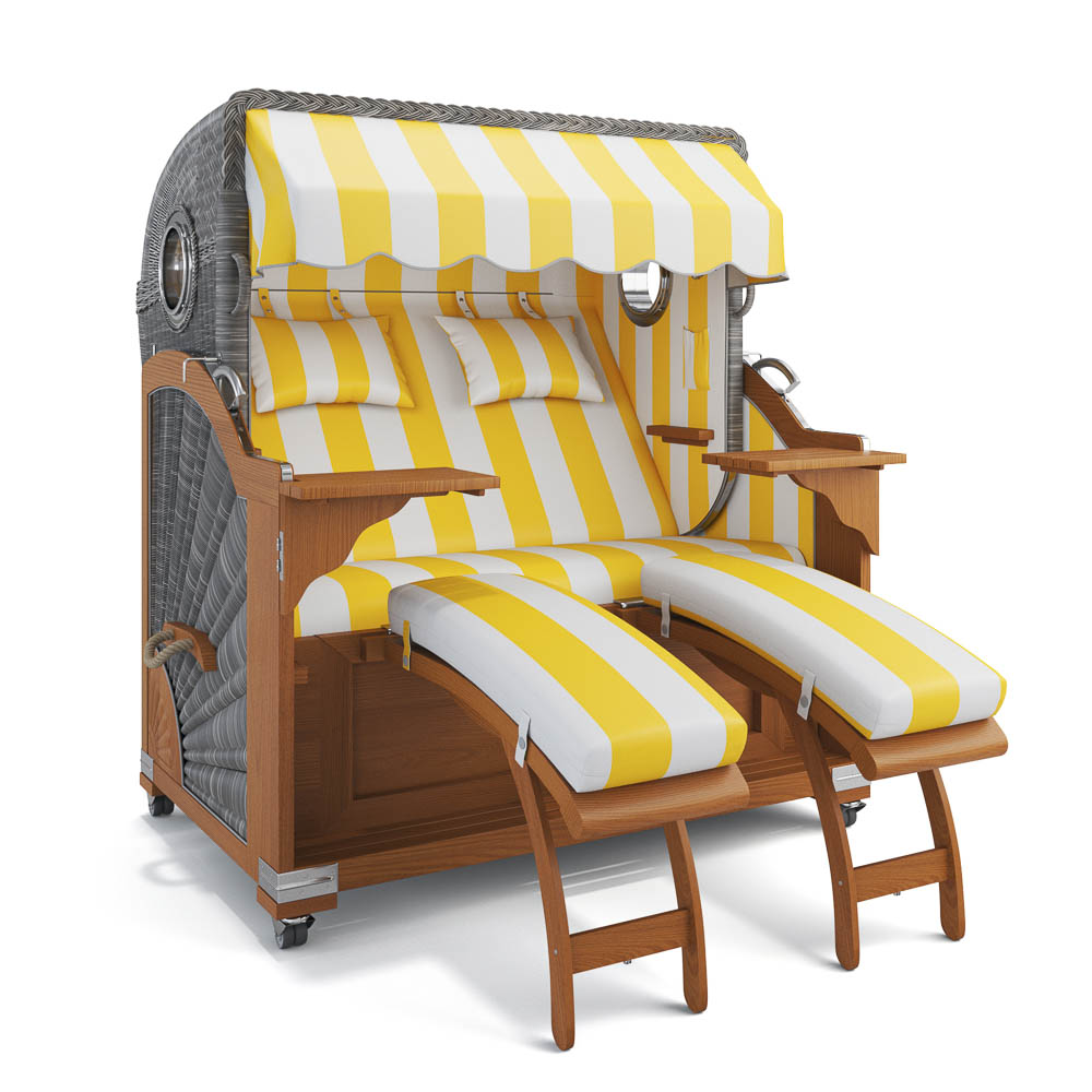 Strandkorb Kampen - Teak