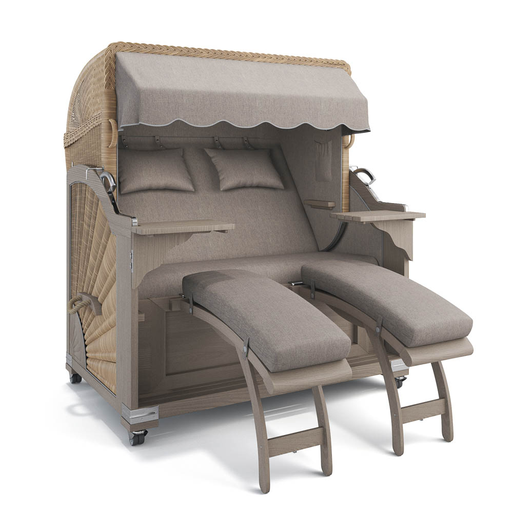 Strandkorb Kampen - Teak Vintage