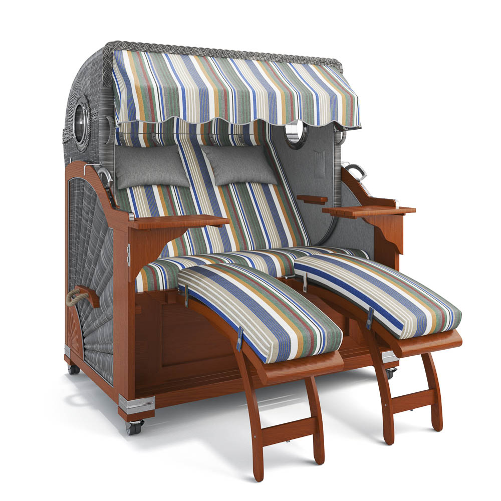 Strandkorb Kampen - Mahagoni