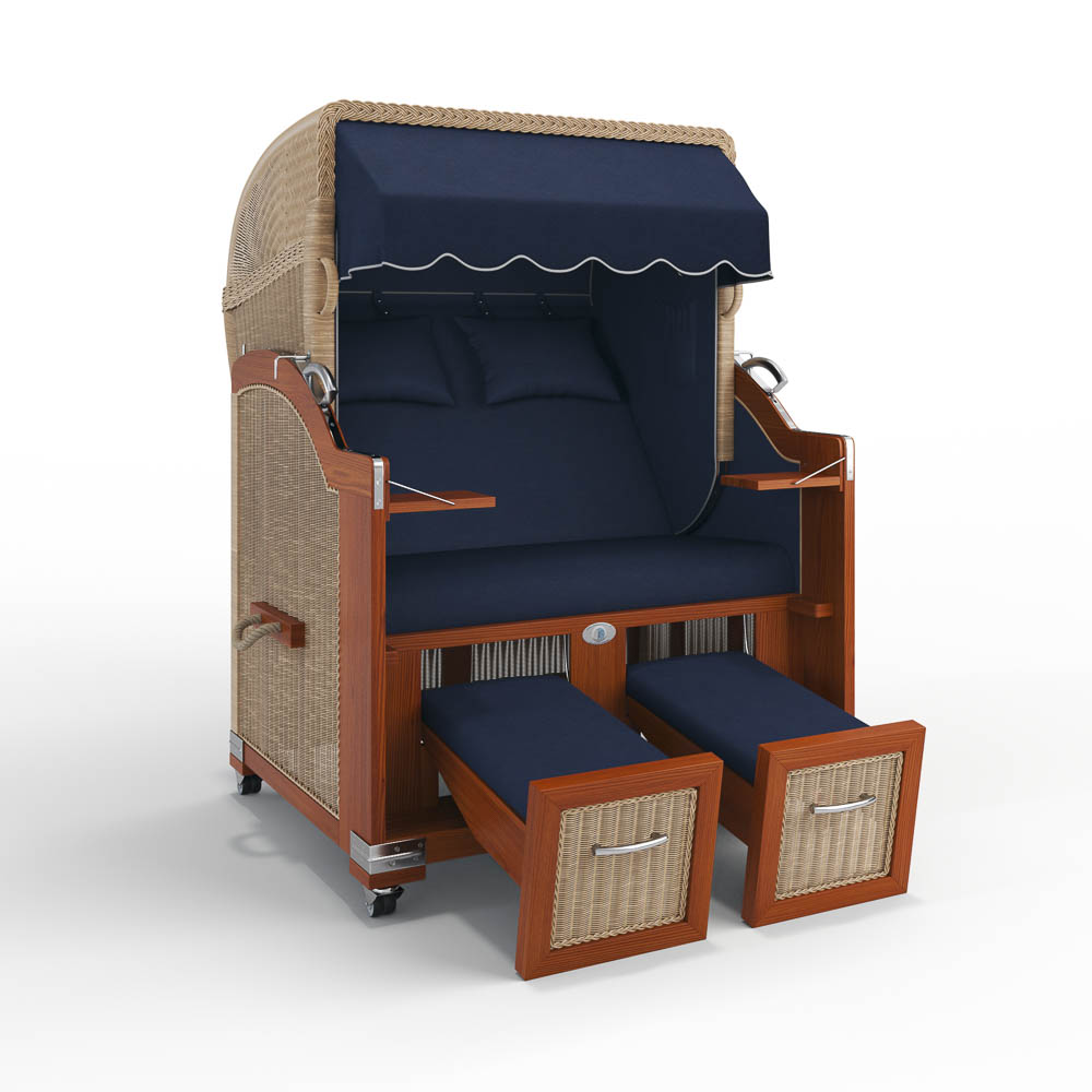 Strandkorb H&ouml;rnum - Mahagoni