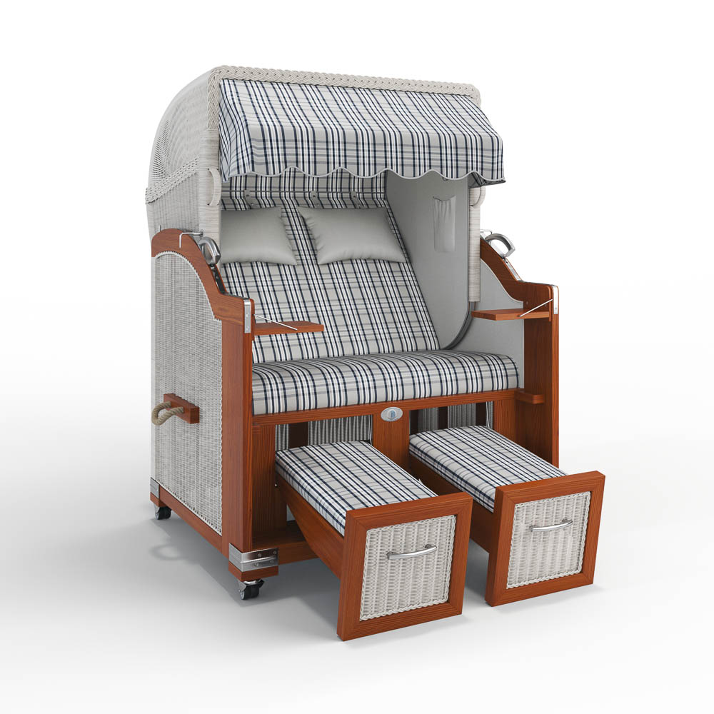 Strandkorb H&ouml;rnum - Mahagoni