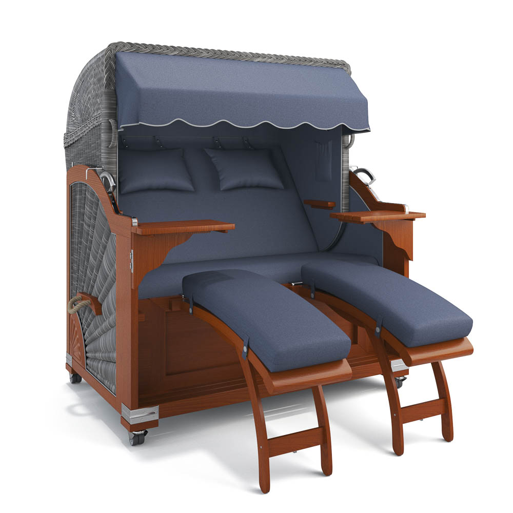 Strandkorb Kampen - Mahagoni