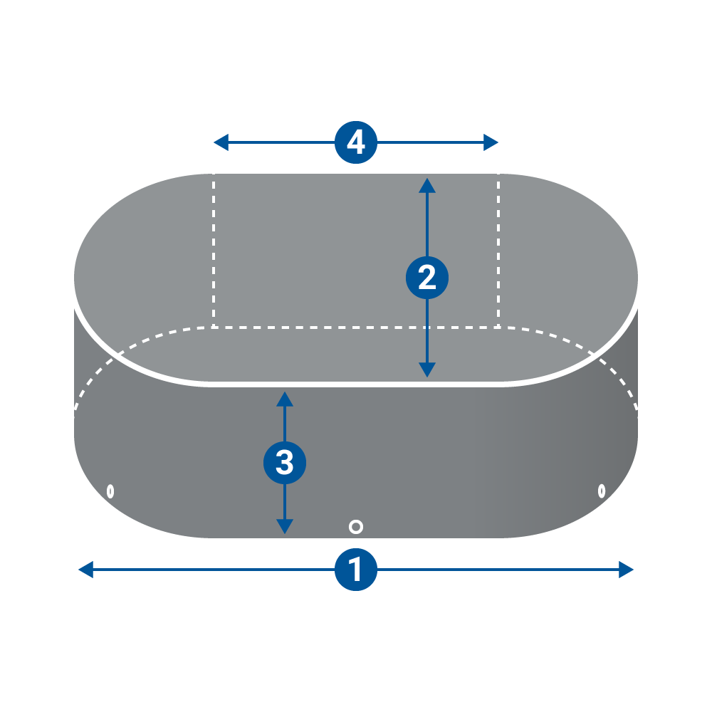 Maßanfertigung Teaksafe , oval