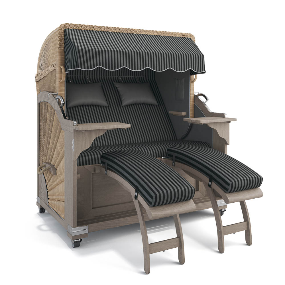 Strandkorb Kampen - Teak Vintage