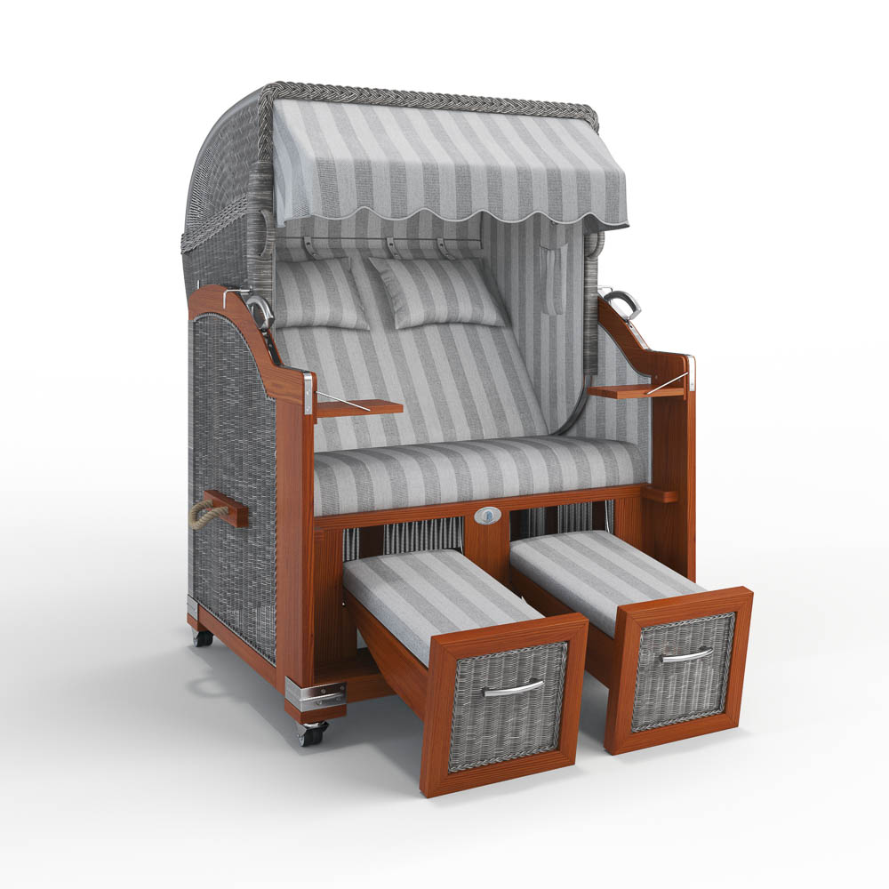 Strandkorb H&ouml;rnum - Mahagoni