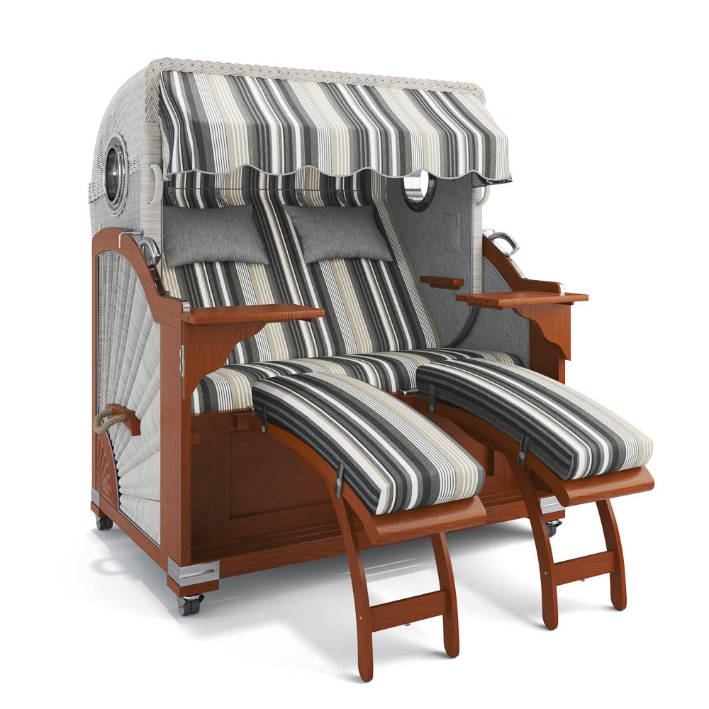 Strandkorb Kampen - Mahagoni