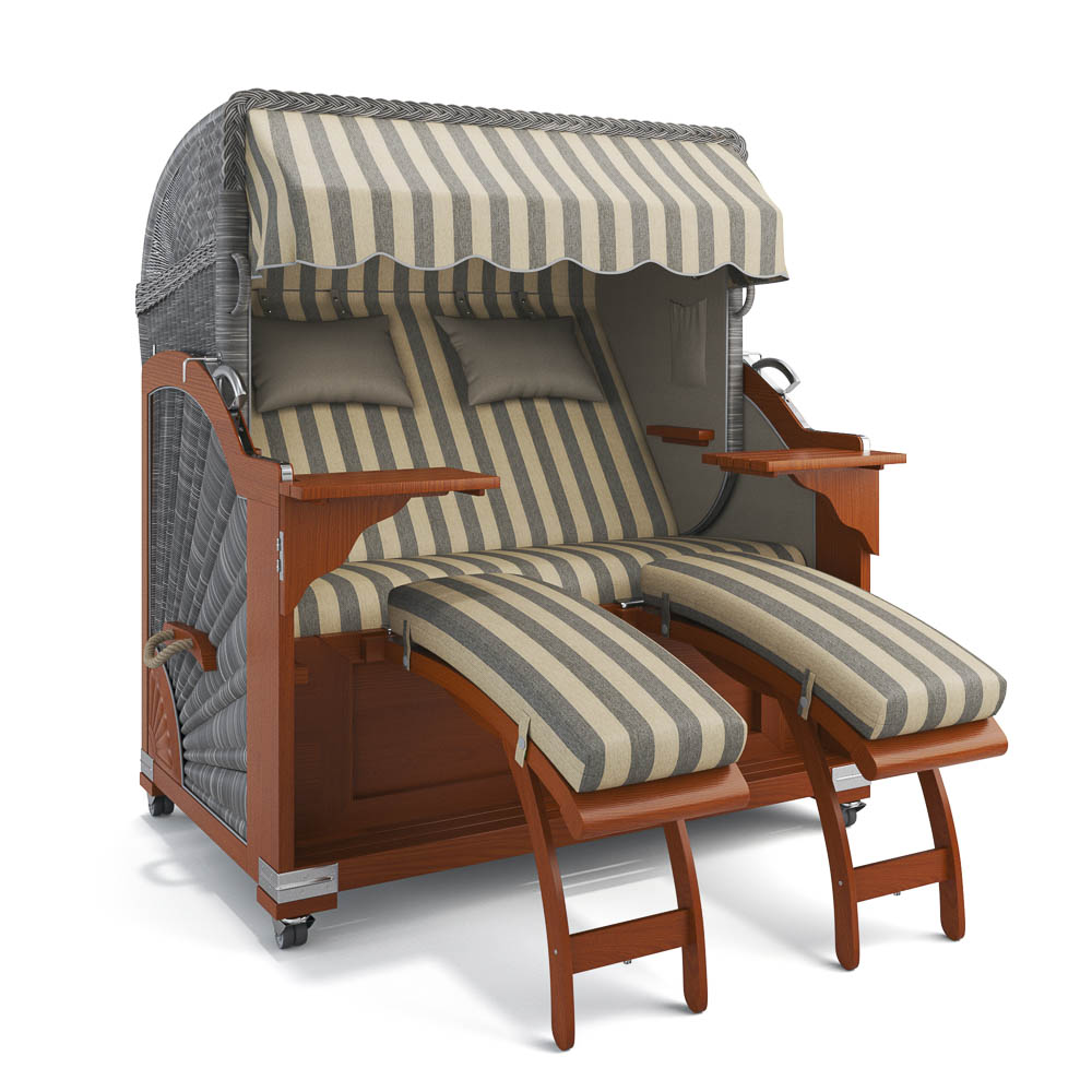 Strandkorb Kampen - Mahagoni