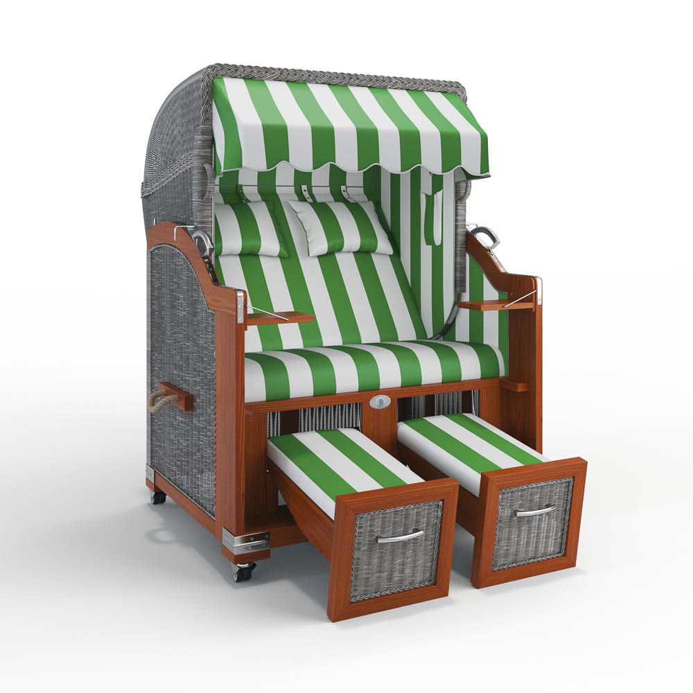 Strandkorb H&ouml;rnum - Mahagoni