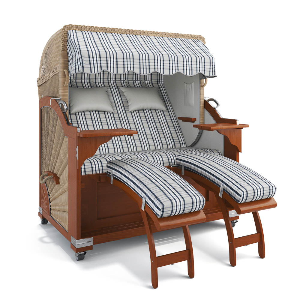 Strandkorb Kampen - Mahagoni