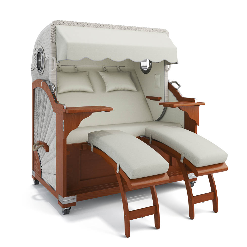 Strandkorb Kampen - Mahagoni