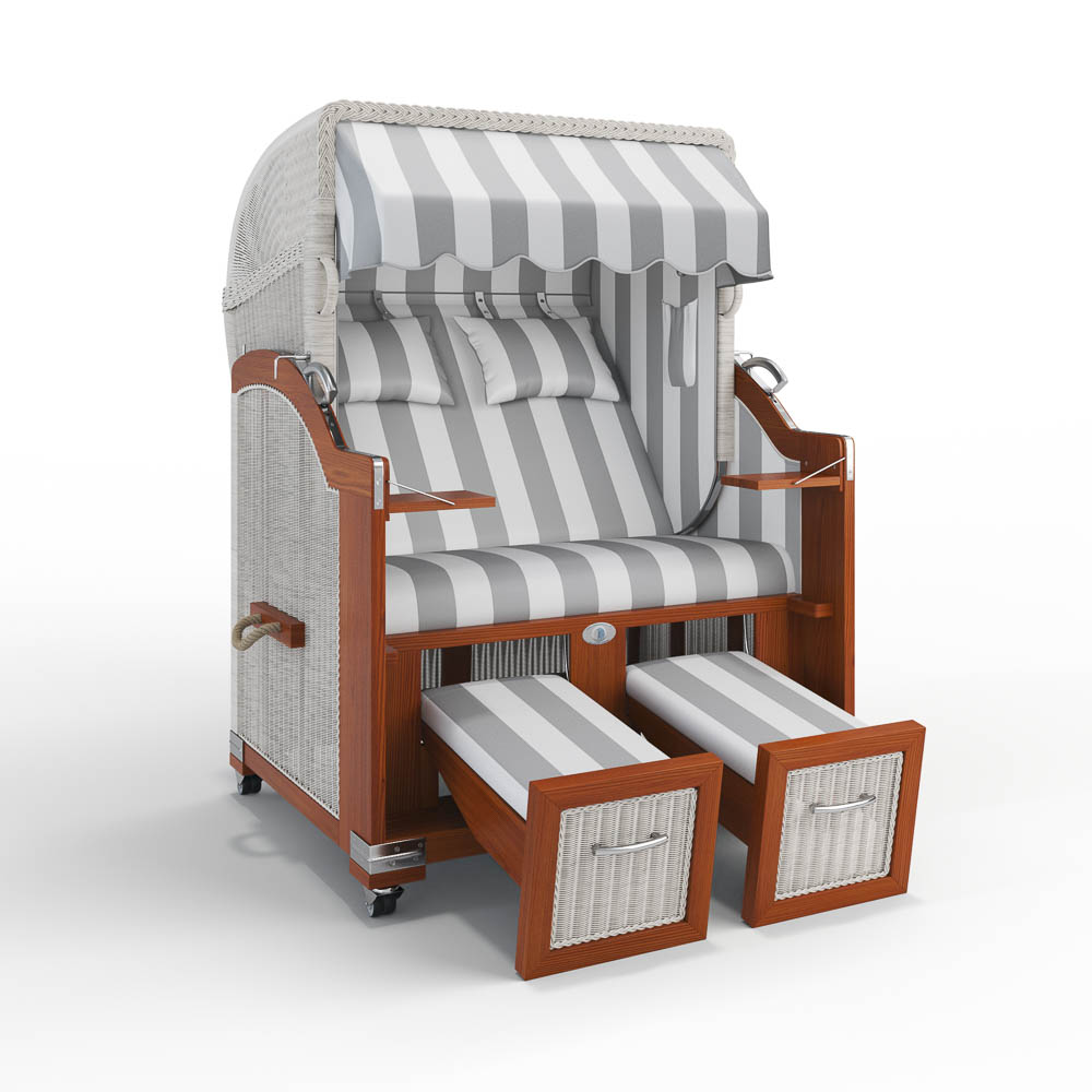 Strandkorb H&ouml;rnum - Mahagoni