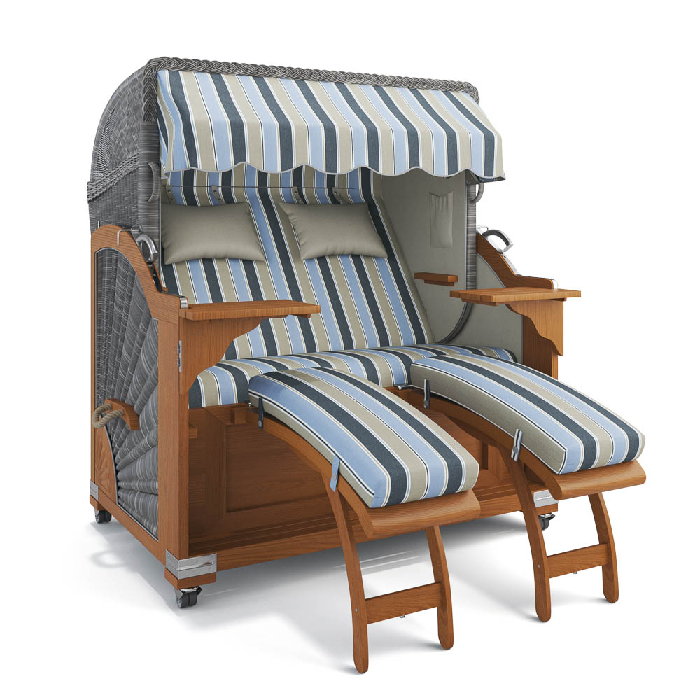 Strandkorb Kampen - Teak