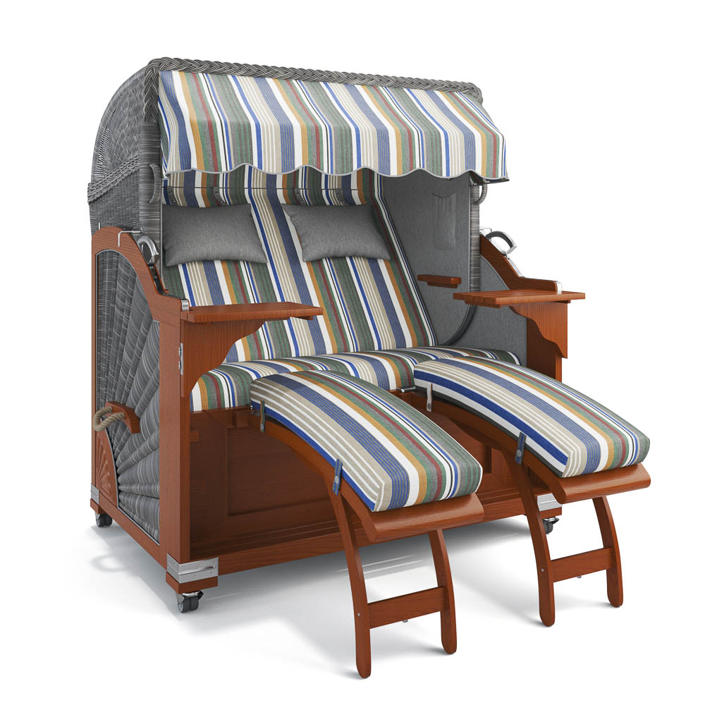 Strandkorb Kampen - Mahagoni