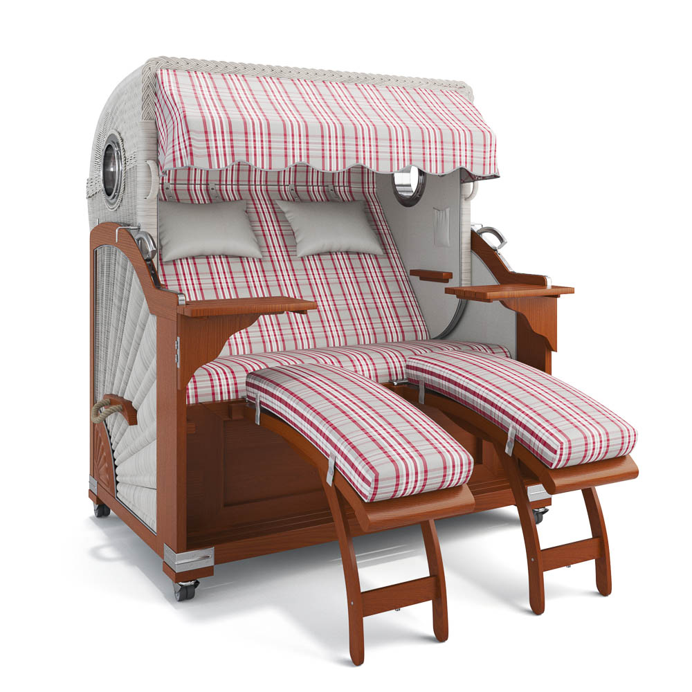 Strandkorb Kampen - Mahagoni