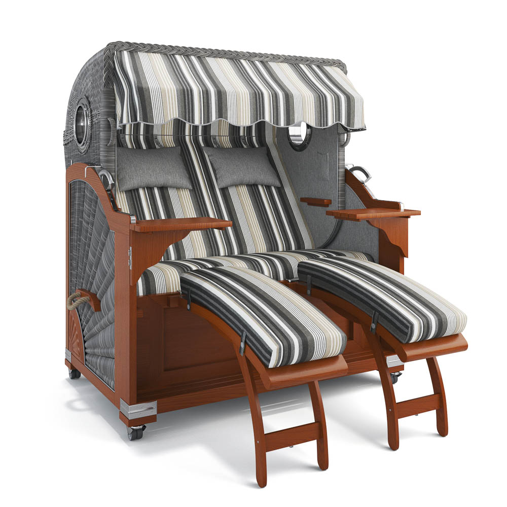 Strandkorb Kampen - Mahagoni