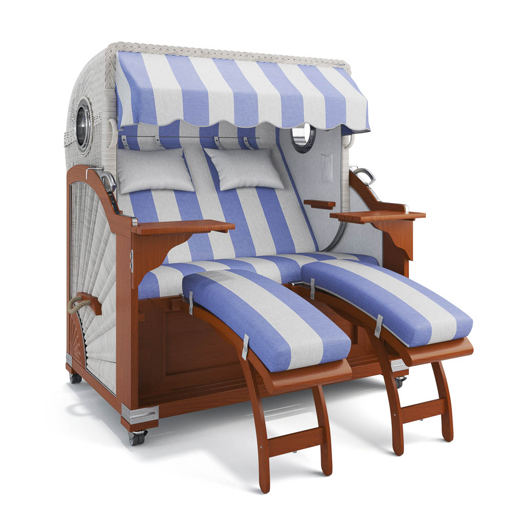 Strandkorb Kampen - Mahagoni