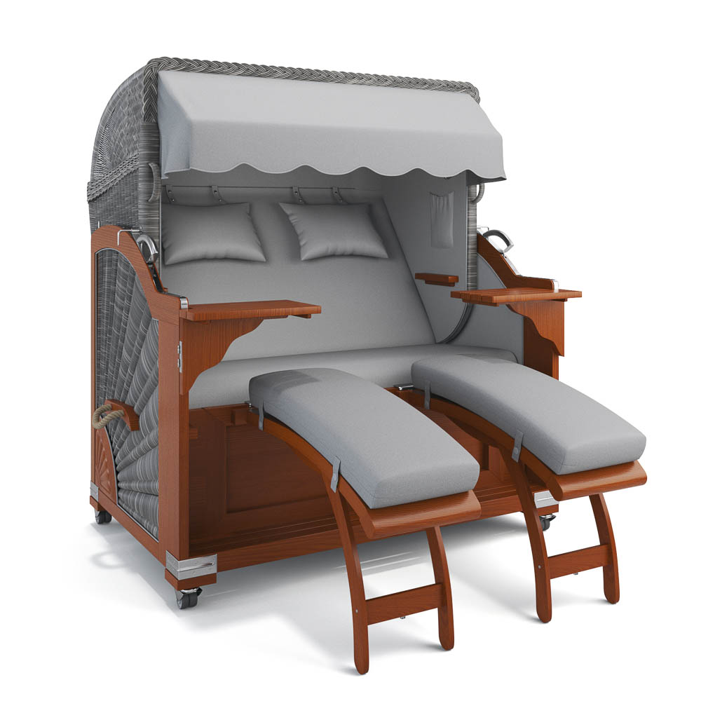 Strandkorb Kampen - Mahagoni