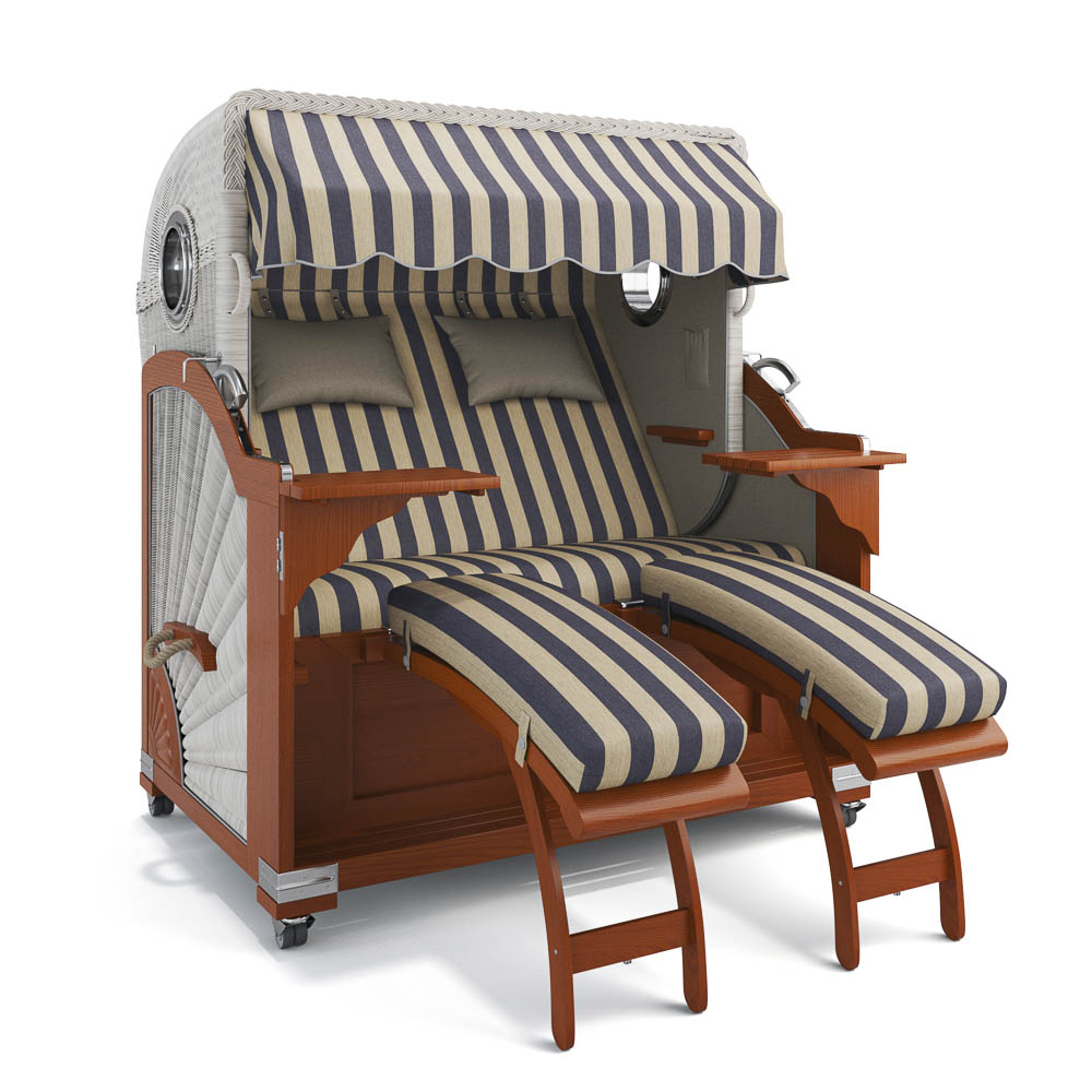 Strandkorb Kampen - Mahagoni