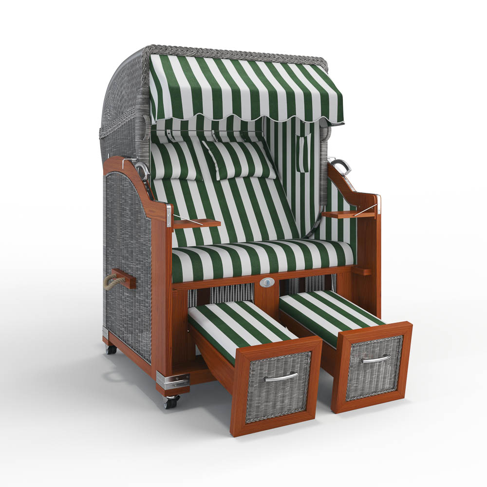 Strandkorb H&ouml;rnum - Mahagoni