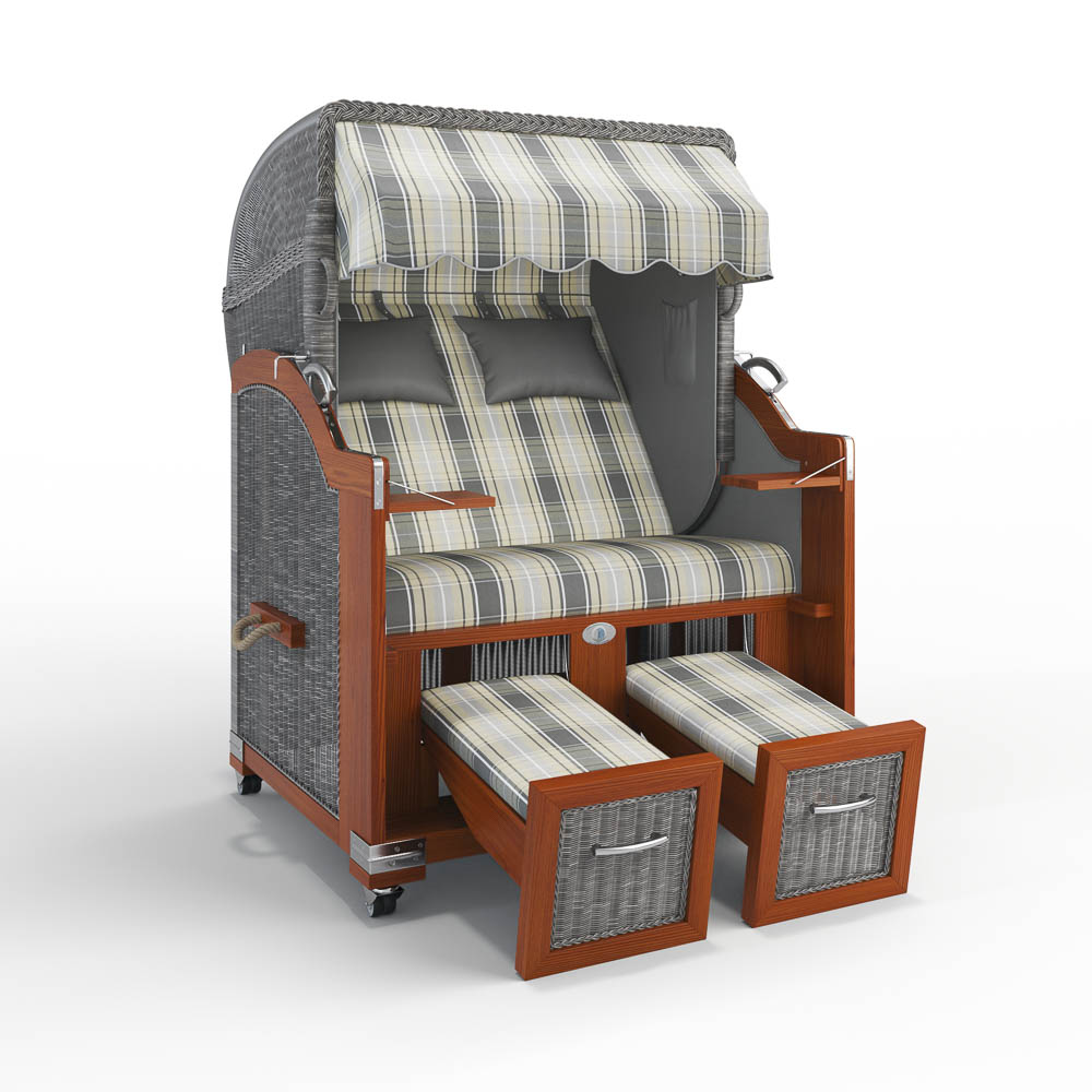 Strandkorb Hörnum - Mahagoni