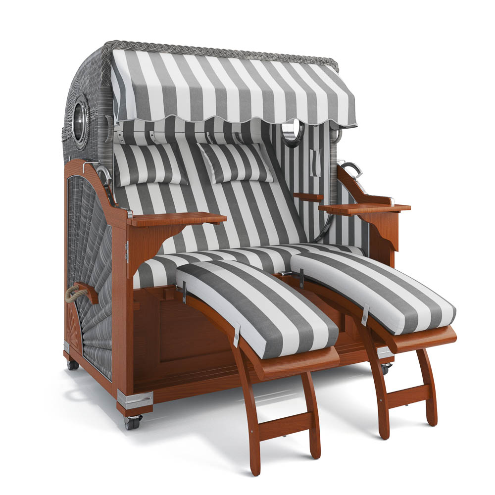 Strandkorb Kampen - Mahagoni