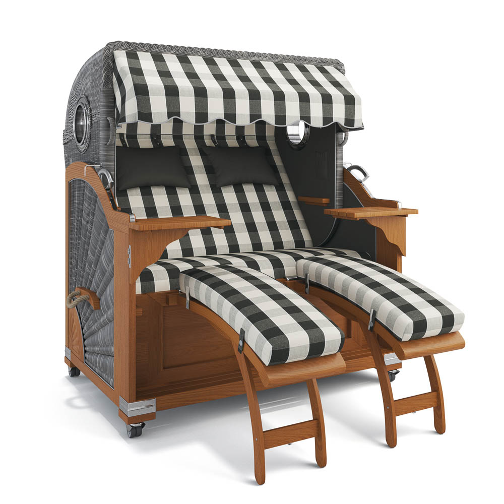 Strandkorb Kampen - Teak