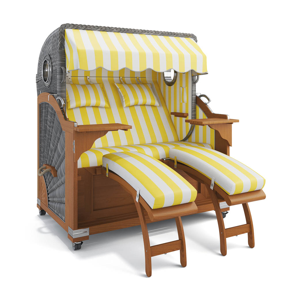 Strandkorb Kampen - Teak