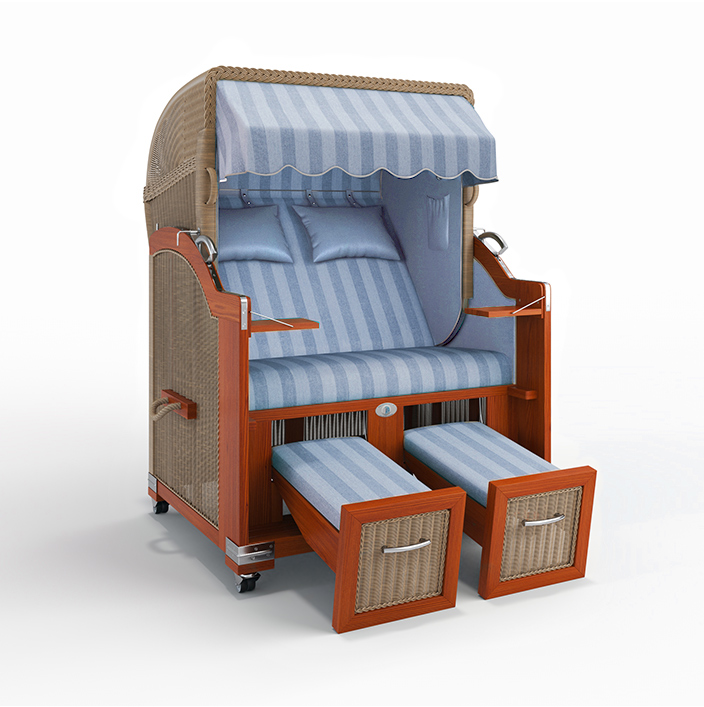 ABVERKAUF Hörnum Mahagoni NATURE SAND Skyline jeansblau