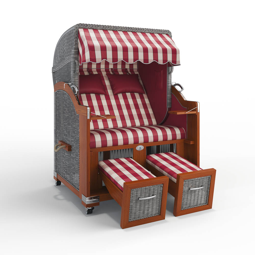 Strandkorb H&ouml;rnum - Mahagoni