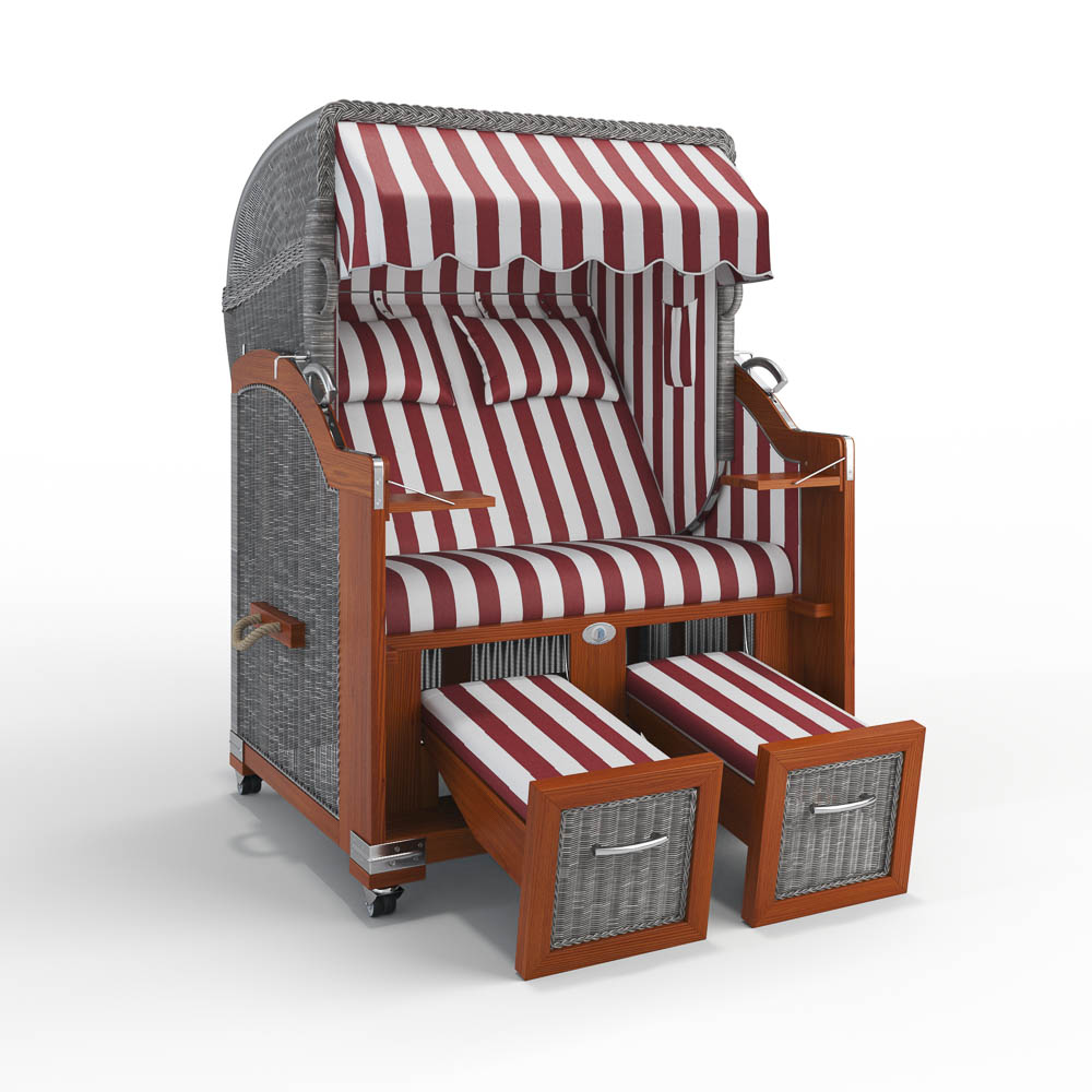 Strandkorb H&ouml;rnum - Mahagoni