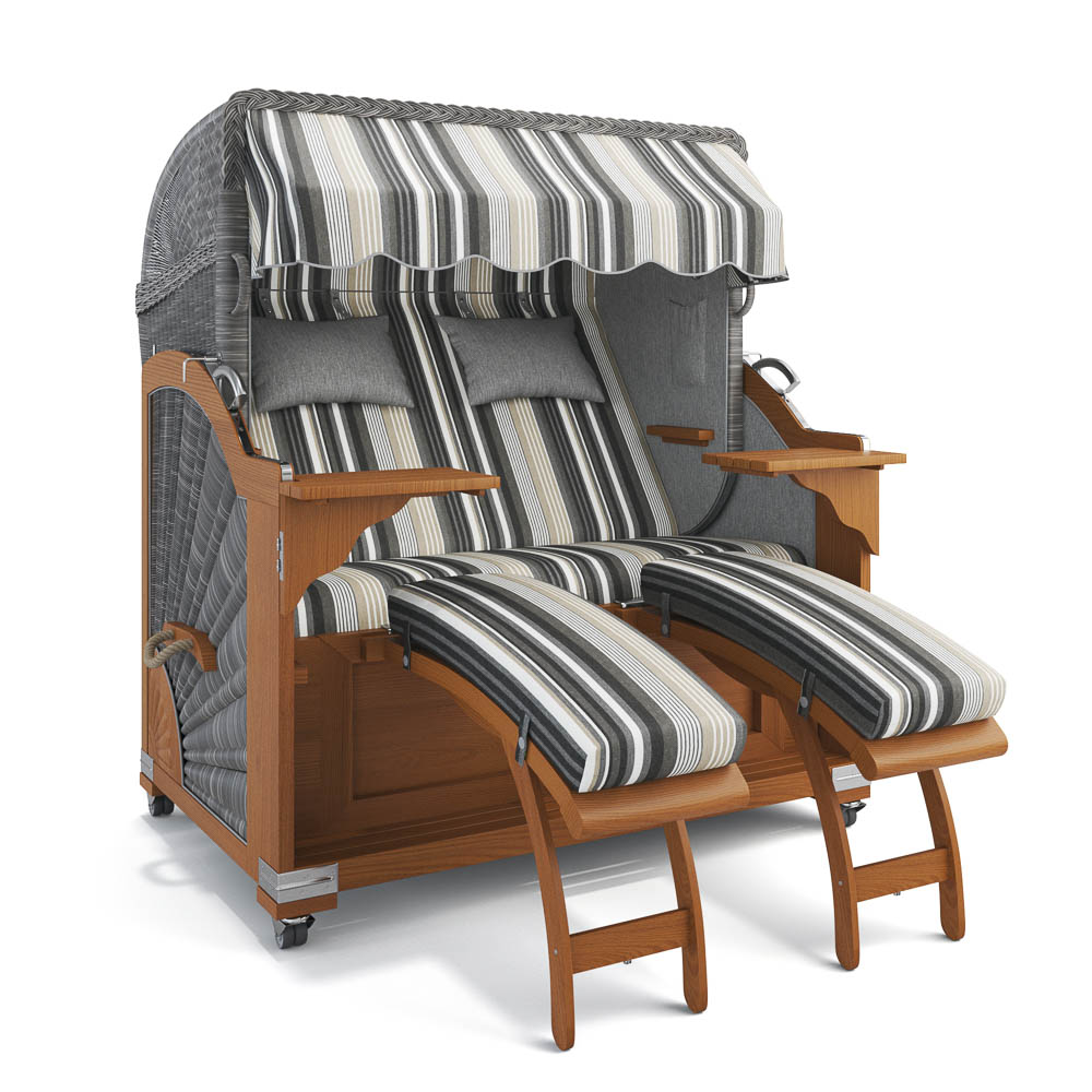 Strandkorb Kampen - Teak