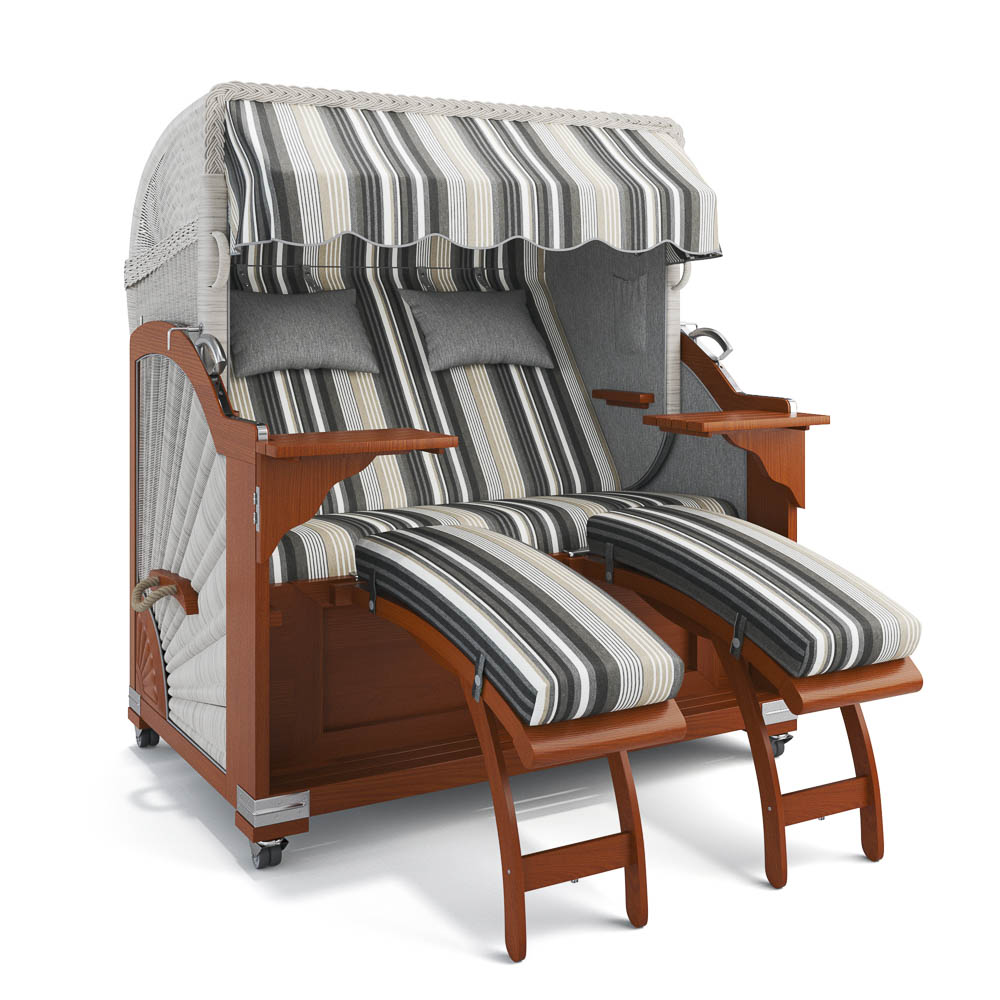 Strandkorb Kampen - Mahagoni