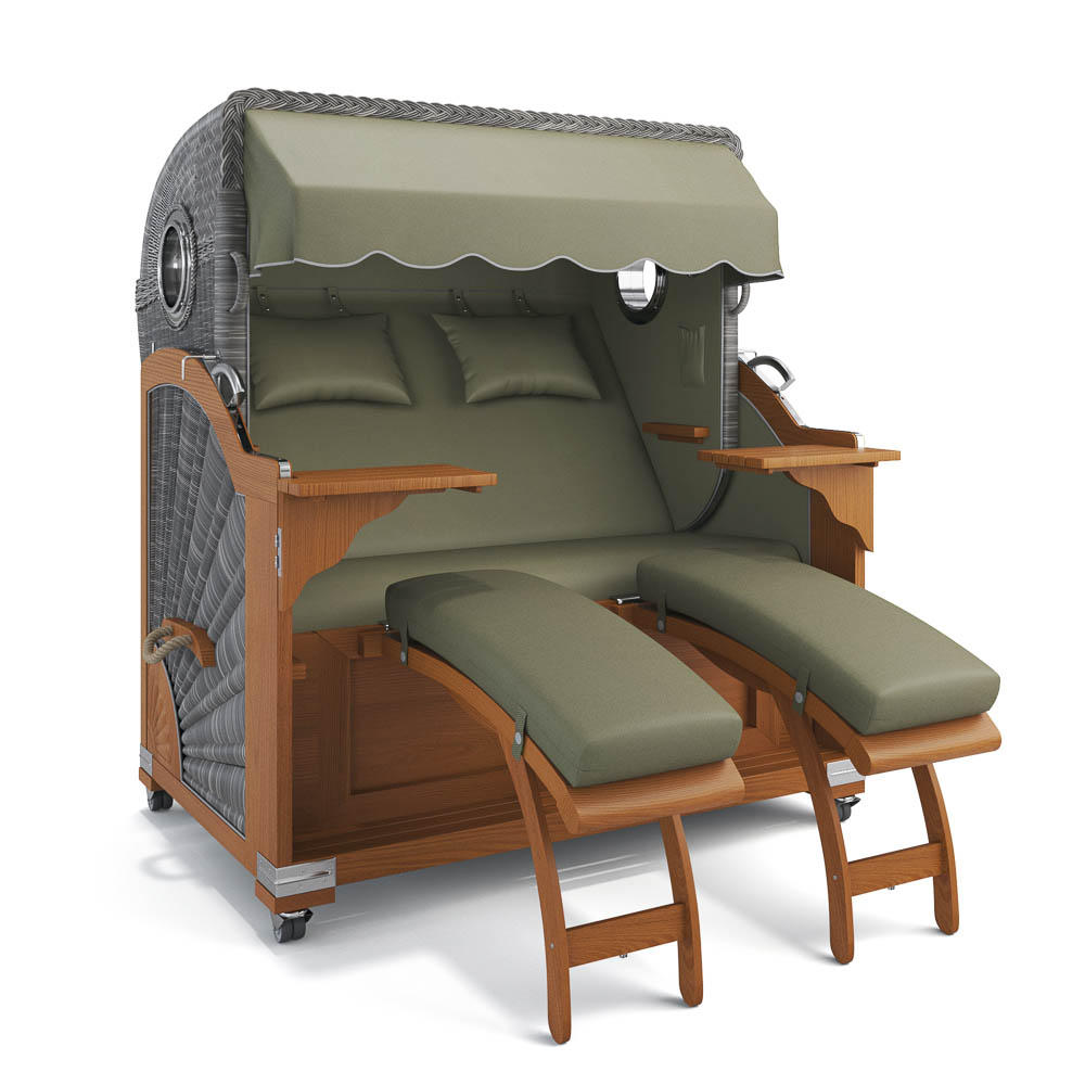 Strandkorb Kampen - Teak