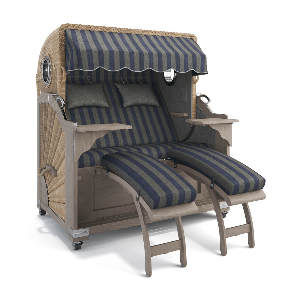 Strandkorb Kampen - Teak Vintage