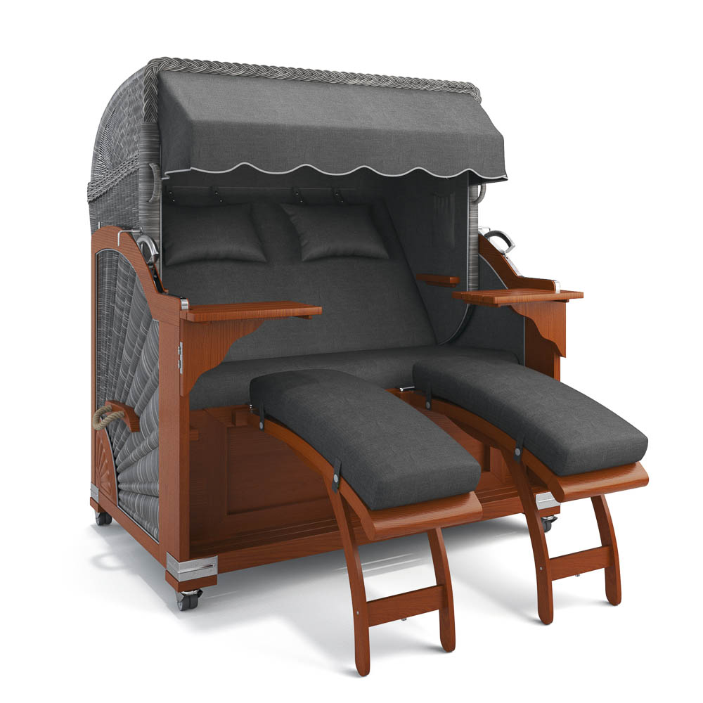 Strandkorb Kampen - Mahagoni