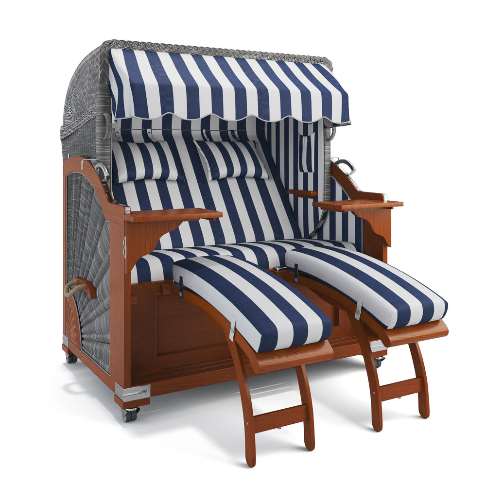 Strandkorb Kampen - Mahagoni