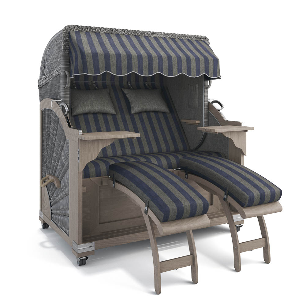 Strandkorb Kampen - Teak Vintage