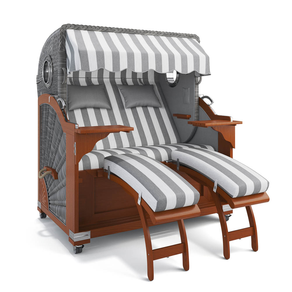 Strandkorb Kampen - Mahagoni