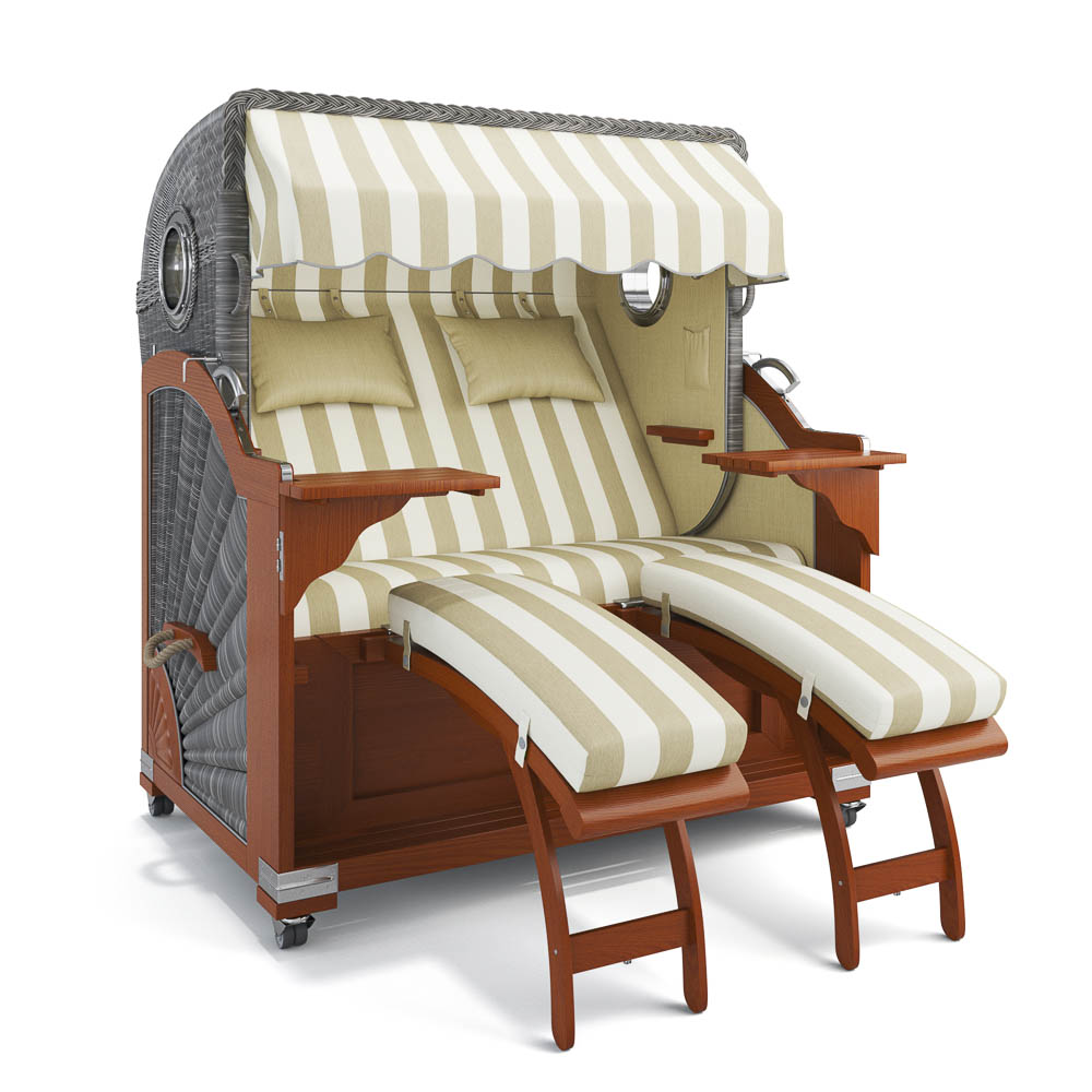 Strandkorb Kampen - Mahagoni