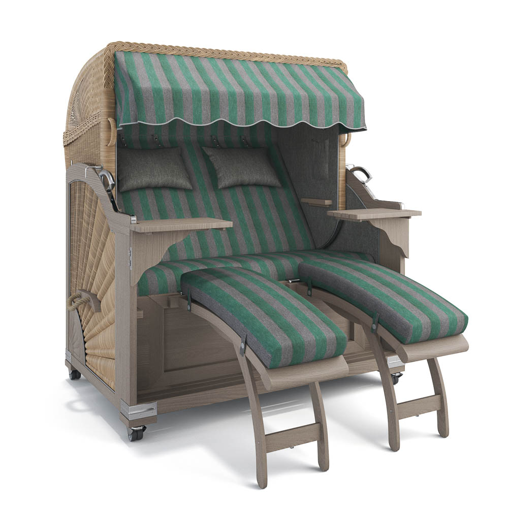 Strandkorb Kampen - Teak Vintage