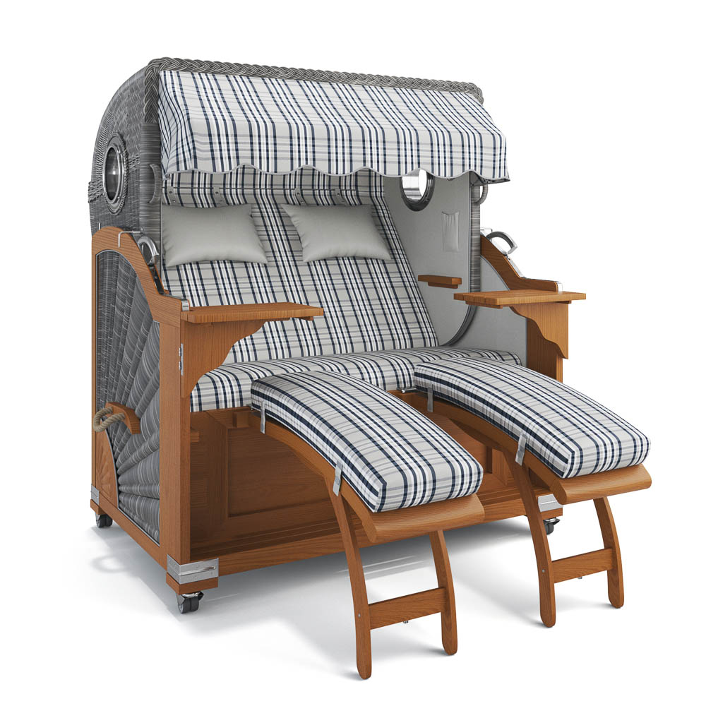 Strandkorb Kampen - Teak