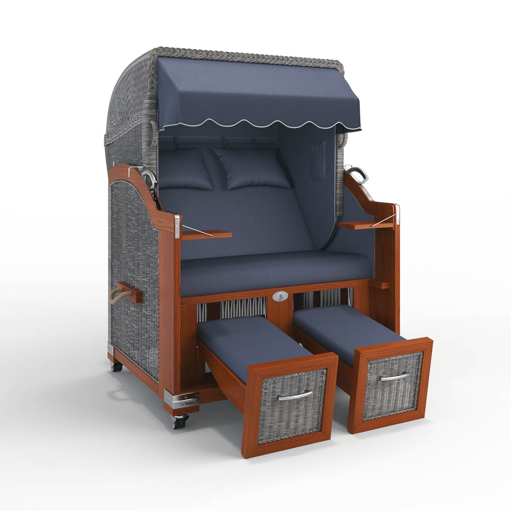 Strandkorb H&ouml;rnum - Mahagoni