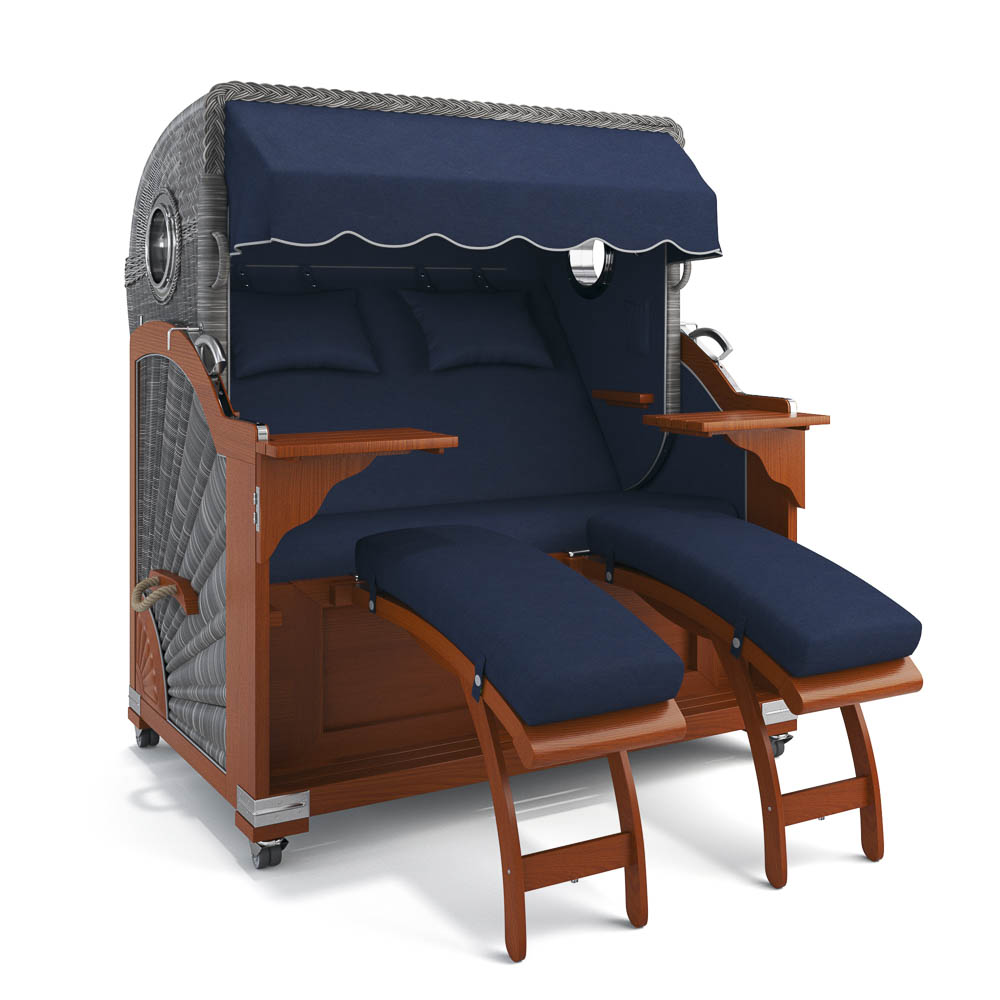 Strandkorb Kampen - Mahagoni