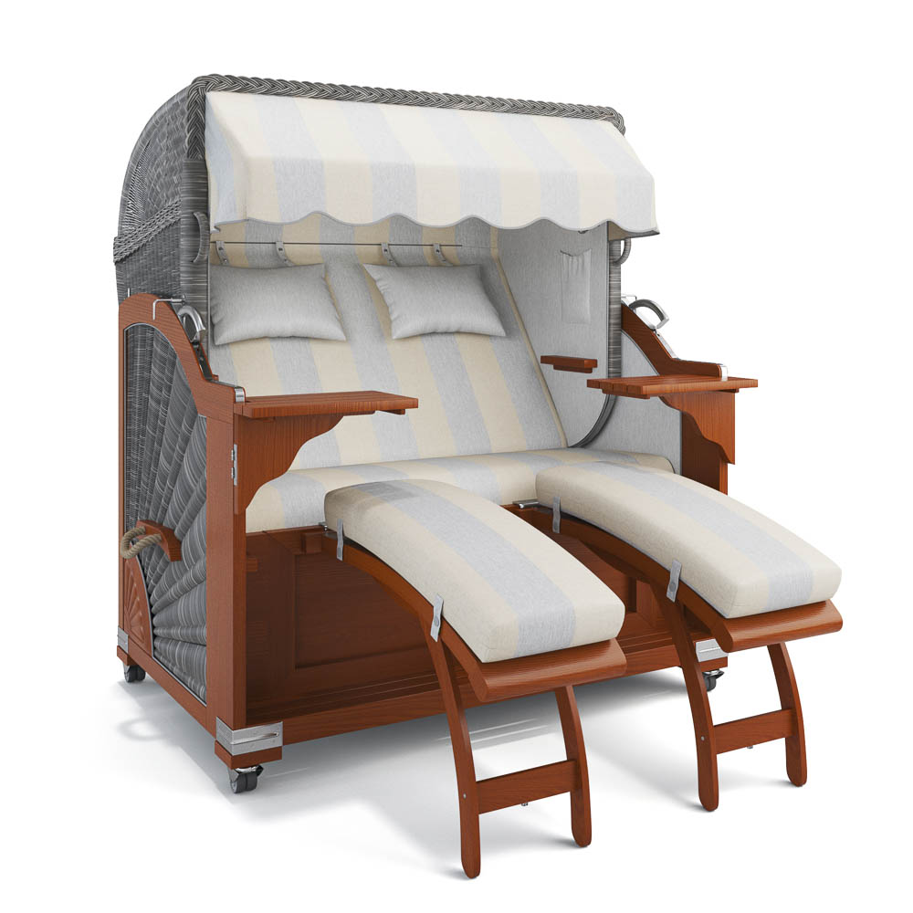 Strandkorb Kampen - Mahagoni